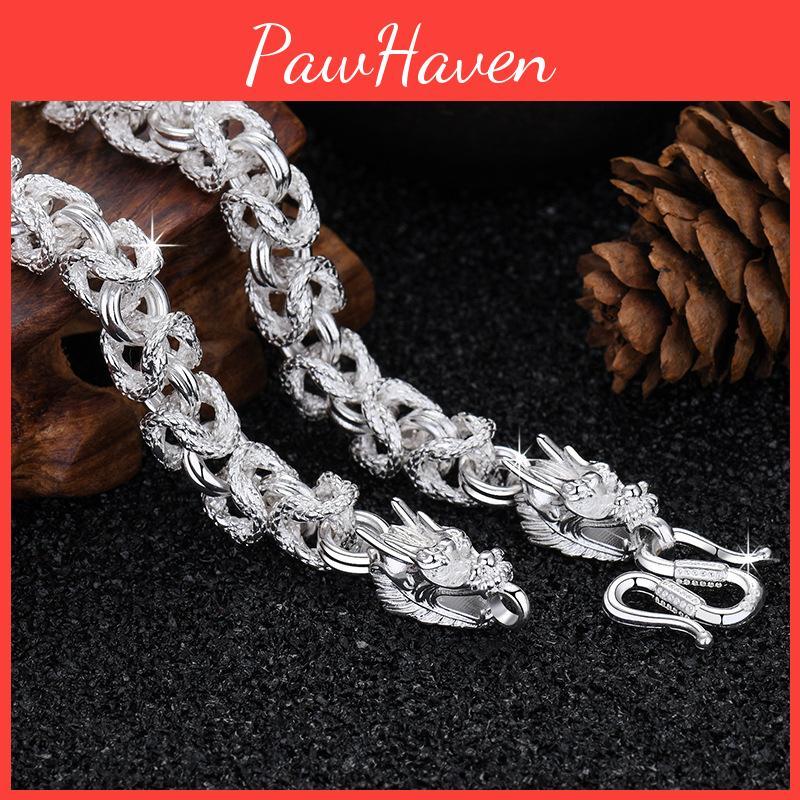 Copper Dragon Head Pendant Necklace Fashionable Men's Statement Jewelry Powerful Dragon Bone Chain Unique Hip Hop Chain Boyfriend Present. Characters)