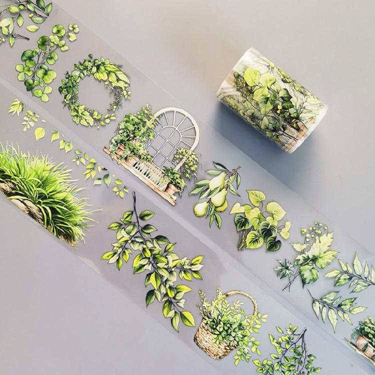 Flower Decorative Tape Water Resistant PET Tape Aesthetic Scrapbooking Tape for Journal Photo Album Planner Wrapping