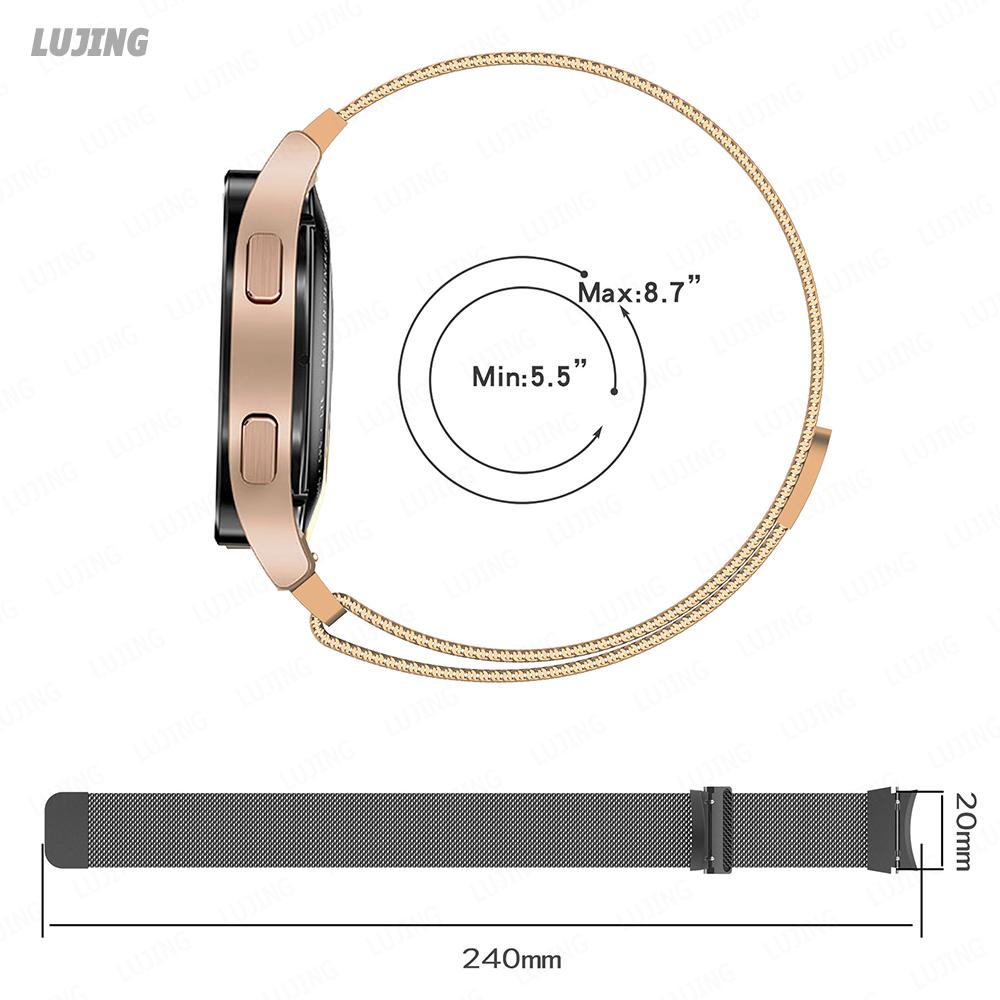 Milanese løkkebånd for Samsung Galaxy Watch 7 6/4/5 pro 44mm 40mm 45mm No Gaps Armbånd for Galaxy Watch 6 klassisk 43mm 47mm stropp