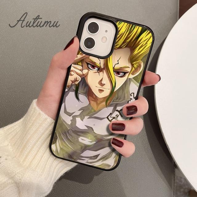 Anime Dr. Stone Senku Ishigami Phone Case for iPhone 11 12 13 14 Pro Max Mini X XR XS SE 2020 6S 7 8 Plus Samsung S21 S22 Cover