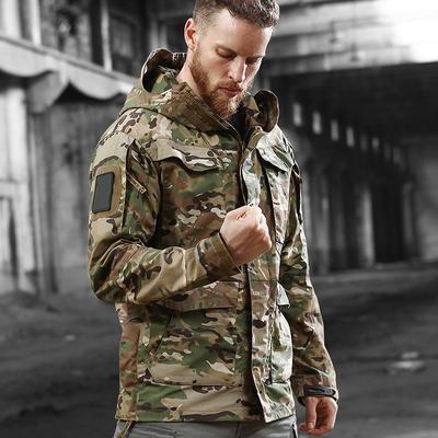 Thoshine Brand Spring Autumn Winter Men Outdoor Jackets Camouflage Hooded Army Tactical Coats Waterproof Windproof Windbreakers