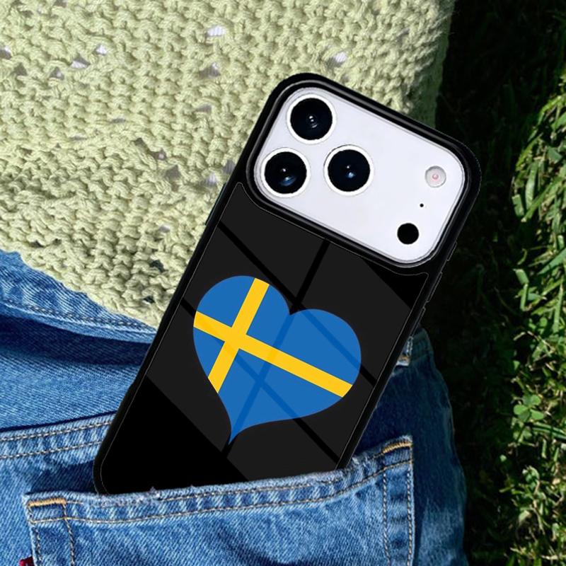 Sweden Flag Phone Case For iPhone 17 AIR 16 Pro Max 15 14 Pro 11 12 13 Shockproof Silicone Cover