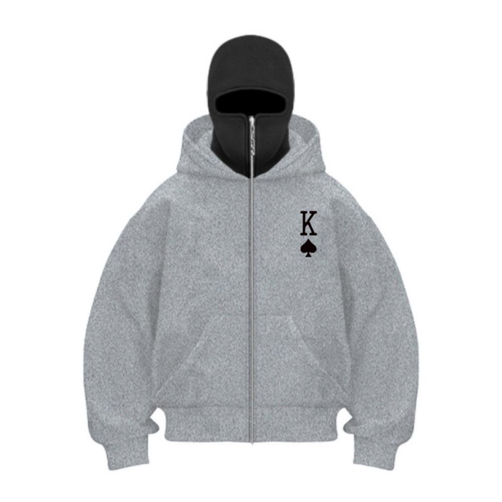 Podzimní Pánská Kukla Y2K Gotický Harajuku Zimní Položka Mikina s Dvojitou Kapucí Pánská Maska s Kapucí Zip Sportovní Oblečení Ženy