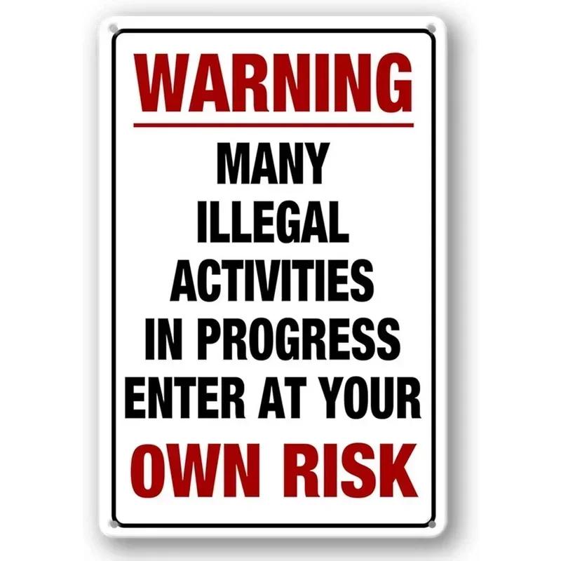 Retro No Stupid People Metal Sign Wall Decor Perfect for Home Bars Garage Cafe Club Man Cave and Pubs