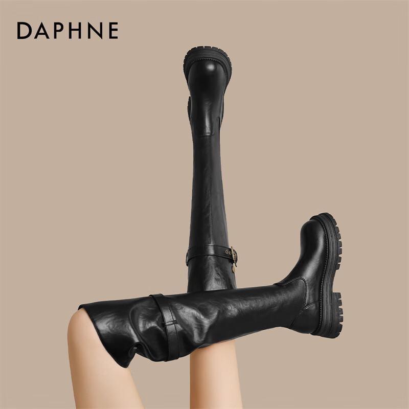 Daphne Women s Winter Thick-Sole Thigh-High Knight Boots 37