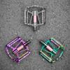 WEST BIKING 3 Bearing Bicycle Pedals Electroplated Aluminum MTB Road Bike Carbon Fiber Tube Anti-slip Pedals Bicycle Accessories