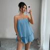 2026 European and American sexy tutu skirt, tube top, backless lace-up design, elegant style women's short top