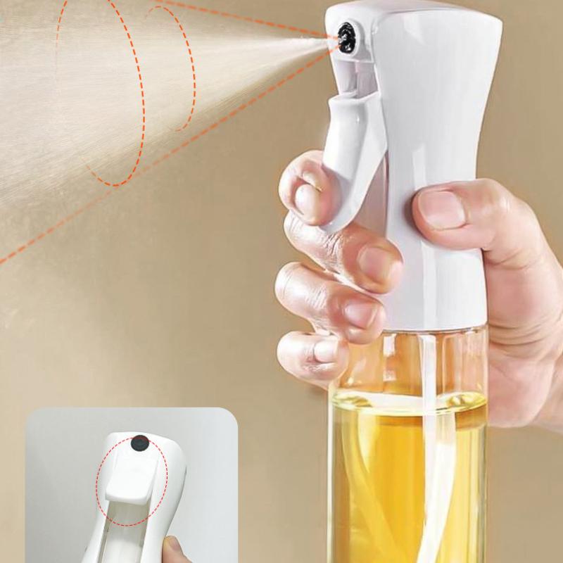 Kitchen Oil Bottle 550mL No Open Lid Spray Pour Dual Purpose Oil Bottle No Hanging Oil Vinegar Soy Sauce Glass Seasoning Bottle