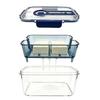 Odor Proof Storage Box Crisper Box, with Mesh Drain Strainer, Tofu Whey Greek Yogurt Maker Separation Food Container, for Fresh Fruit Vegetable