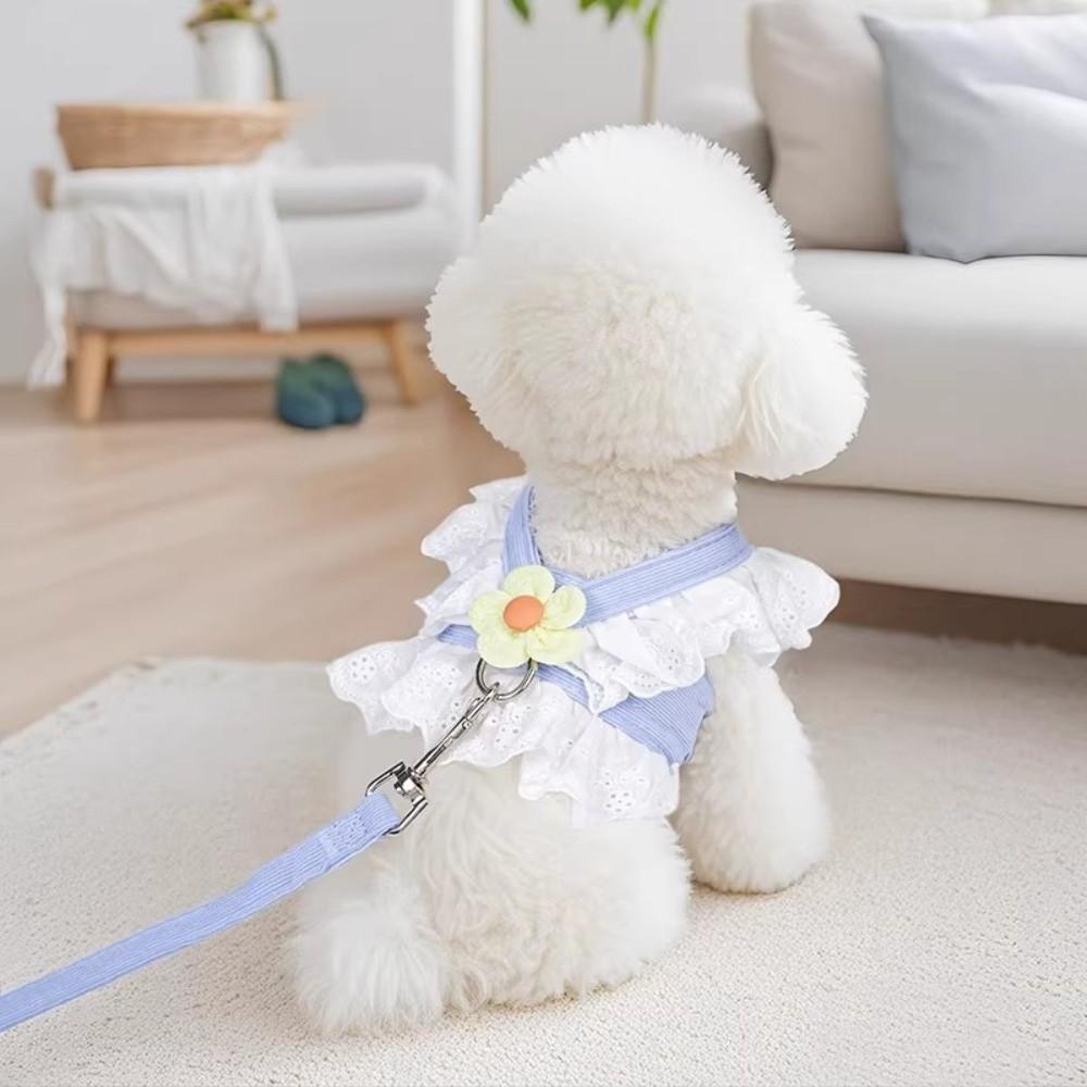 Universal Fit Harness And Leash Set Breathable Material Puppy Kitten Harness  Tiny Pets