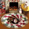 Christmas 3D Rugs Special-shaped Red Santa Claus Anti-Slip Atmosphere Decoration Home Mat Floor P3O3