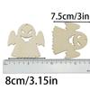 (10pcs/pack) 8cm Halloween DIY Wooden Ghost Decoration Pendant Festival Party Scene Decorations Props Accessories DIY