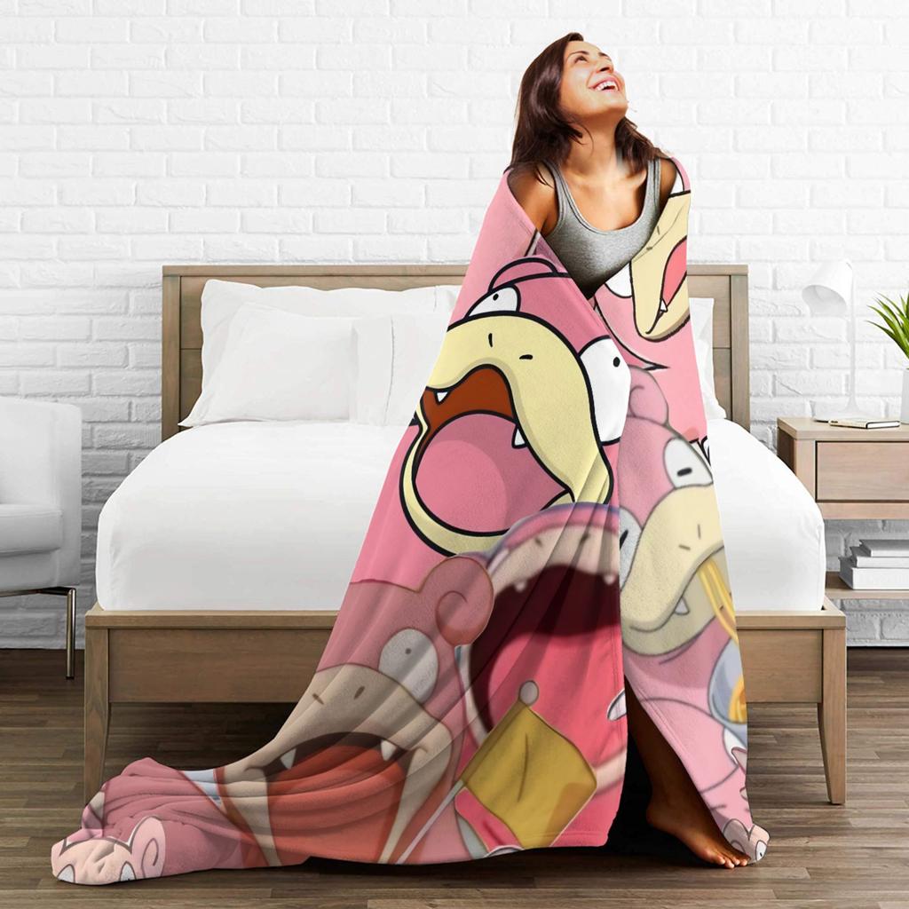 Soft Blankets Decorative Slowpoke Cartoon Bedding Throws  Flannel Bedspread For Outdoor Fashion Sofa Bed Cover