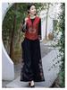 2025 Ethnic Style Sleeveless Tencel Jacquard Vest, Spring/Summer Retro Cardigan
