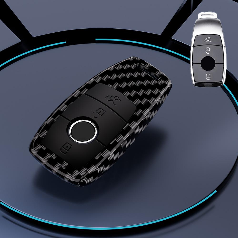 Carbon Car Key Case Cover Protector Shell For Mercedes Benz A B C E Class Gls Gla Glk Glc Cls Cla Amg W204 W205 W212 W463 W176