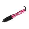 Foldable Heated Curling Brush Ceramic Glaze Coating Thermal Brush 30W Anti Scald Wine Red EU Plug 100 240V