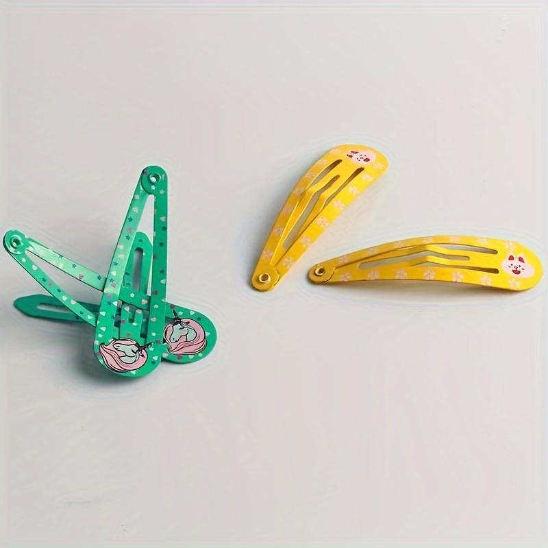 high quality20-50pcs New Basic Girl Print BB Clips Fashion Bangs Hairpins Cute Teardrop Hair Accessories Side Clips