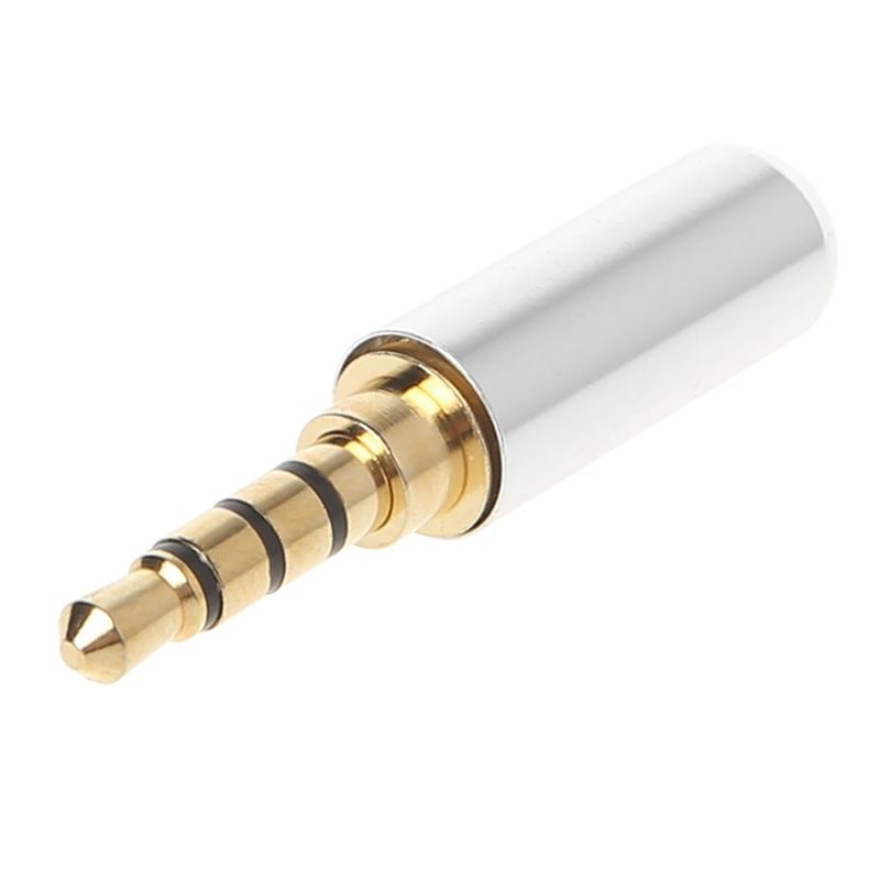 3.5mm 4 Pole Earphone Soldering Jack Male Headphone Plug Repair Audio AdapterGood product