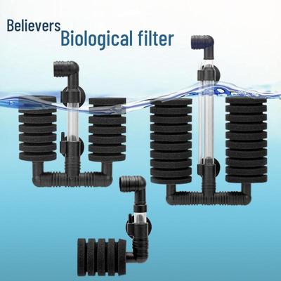 Xinyou Double-Head Silent Wall-Mounted Mini Fish Tank Filter with Water Sprite Biochemical Cotton Pneumatic Filtration