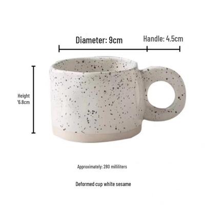 ZISIZ Ink Splatter Irregular Ceramic Mug