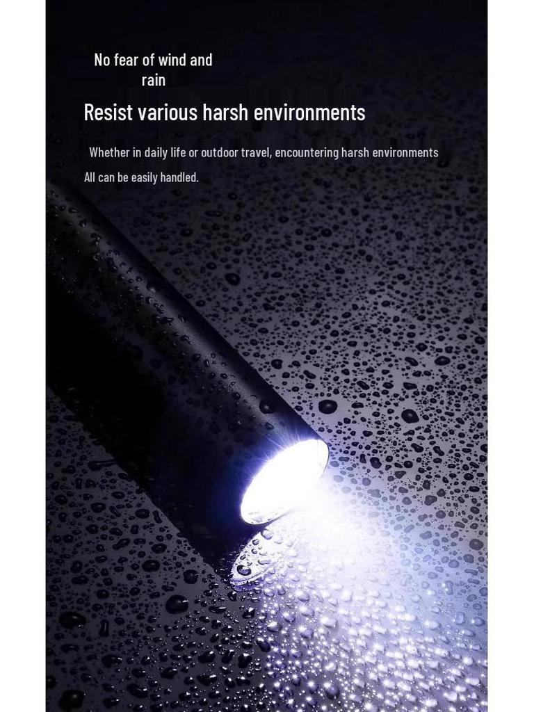 Outdoor Super Bright Rechargeable Mini LED Flashlight - Long Range, Durable, Eye-Friendly.