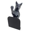 Cat Bookend Stand Matte Black Cat Paw Design Bookend Stable Non-Slip