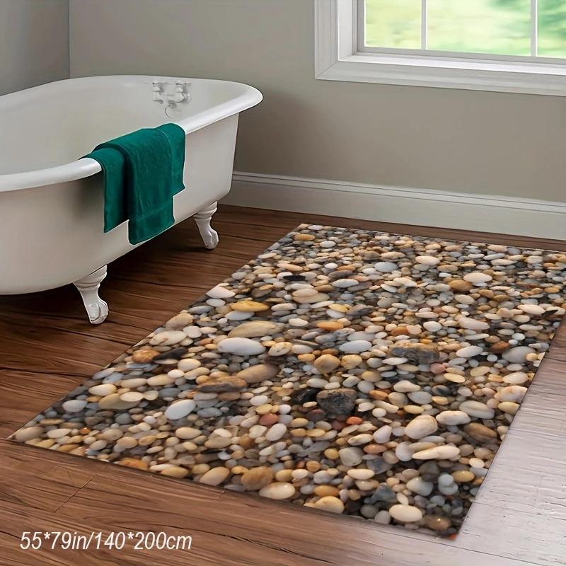 

Ultra-Soft Crystal Velvet Pebble Design Area Rug Non-Slip Dot Backing, Easy Clean, High Quality, Decorative Carpet fo 60x90cm