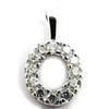 Les Trésors De Lily [J5298] - Gold Plated Pendant 'Letter O' Silvery White (rhodium-plated) - 9x9 Mm