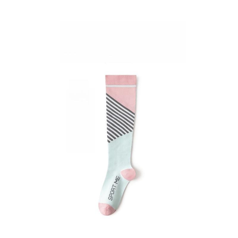 Sports muscle energy compression socks women's fitness running skipping rope pressure thin leg calf socks four seasons thin long tube sweat-absorbent