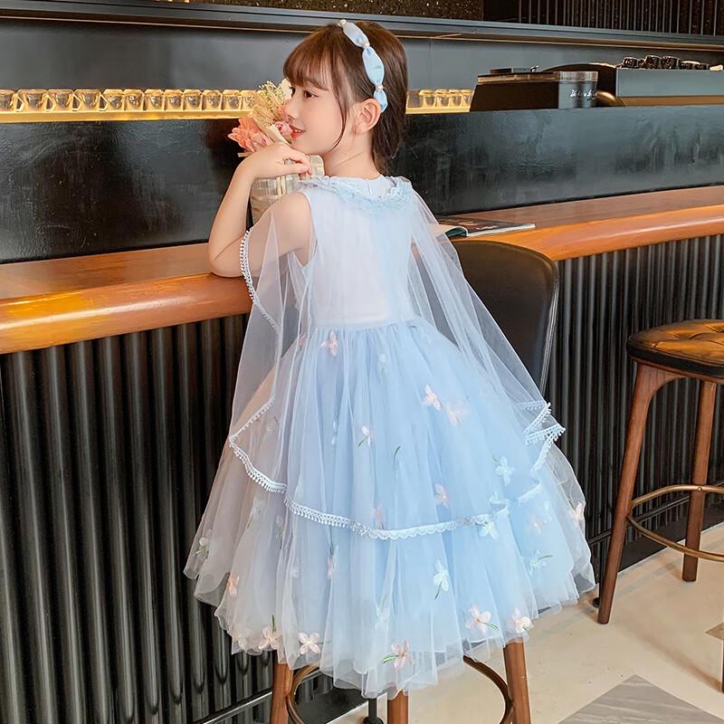 Летнее платье принцессы Эльзы для девочек 140