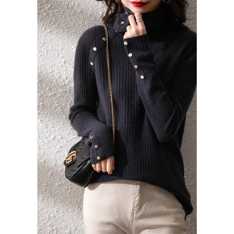 

Firstview Women s Casual Long Sleeve Turtleneck Sweater One Size