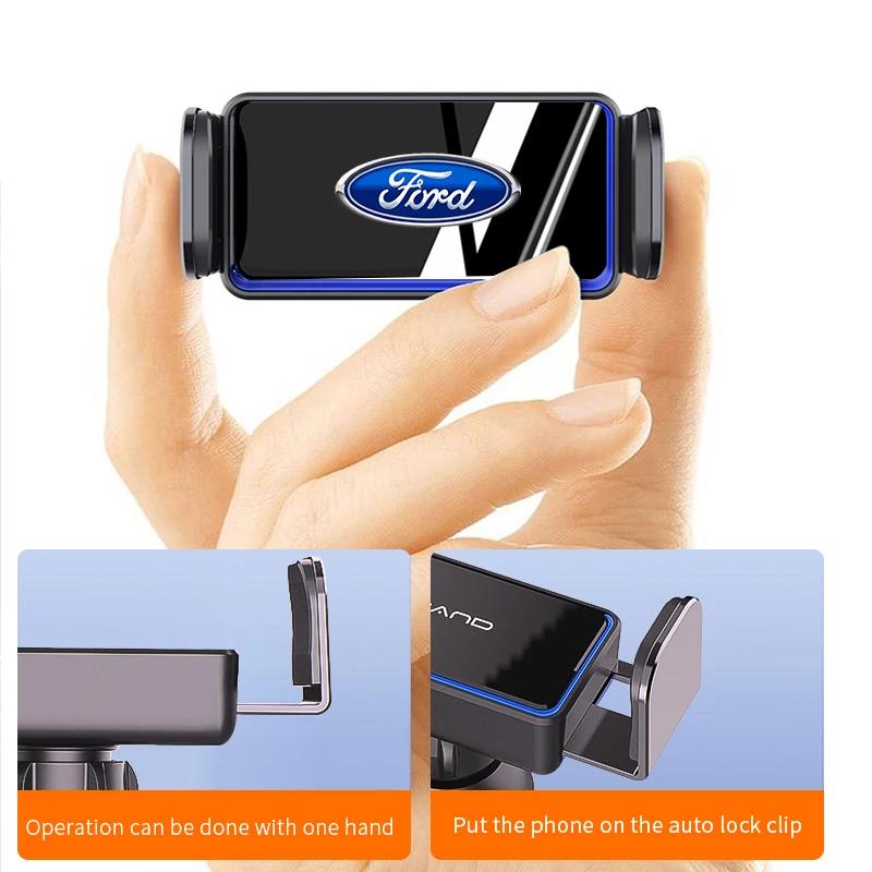 Supporto per Telefono Auto Super Stabile Supporto per Telefono per Bocchetta d'Aria Auto Per Ford Focus 3 2015-2018 Kuga 2016-2019 Escape C-MAX Ecosport 2018-2019