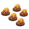 5 STÜCK LED Kabinenmarkierungsleuchte 12V Amber Linse Dach Positionsleuchte Universelle Passform für Wohnmobil Yacht Pickup