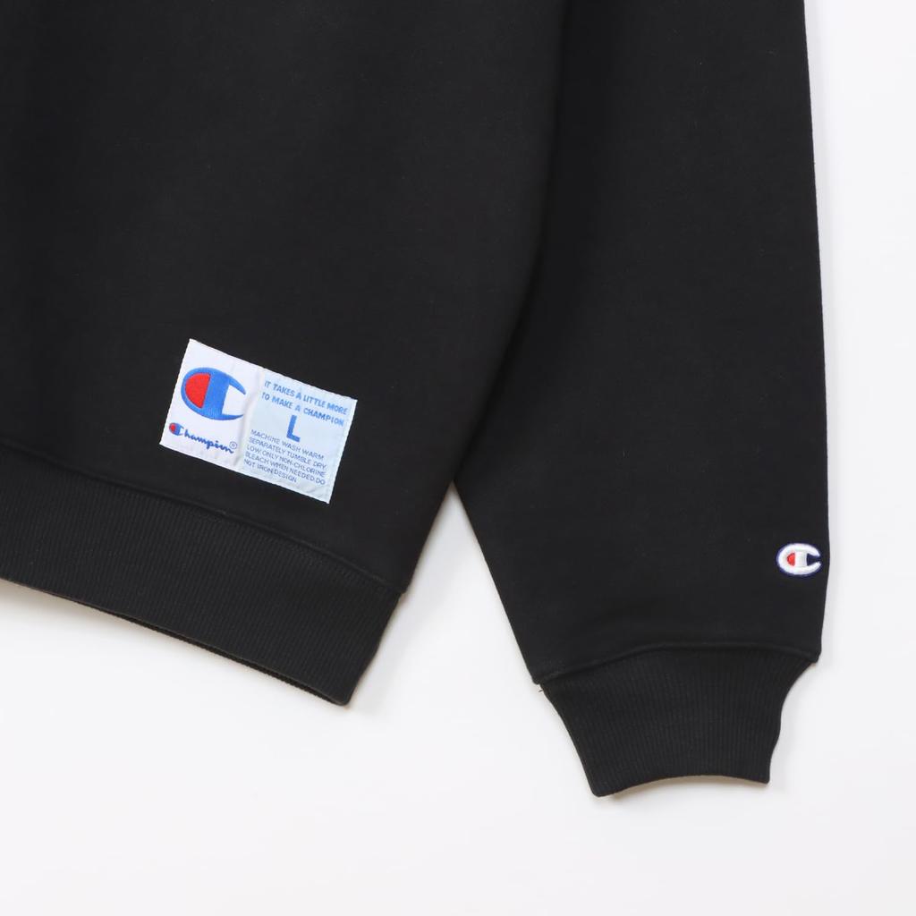 Champion COTTON USA LooseFit Long Sleeve Crew Neck Sweatshirt with Action Size One-Point Logo, Style, C3-Y034-090-XL