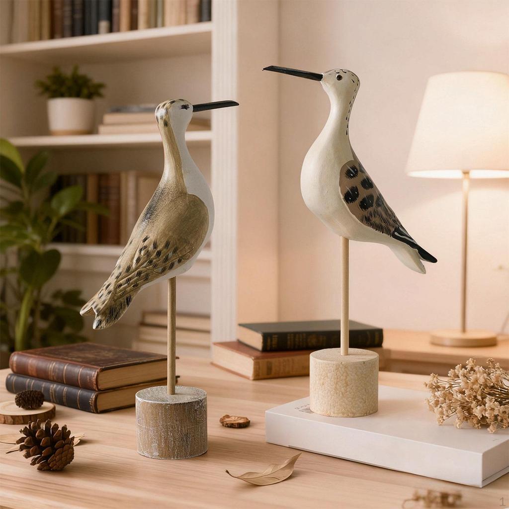 Sea Bird Figurine, Desktop Ornament Nautical Coastal Decor Seabird Statue Seagull Sculpture for