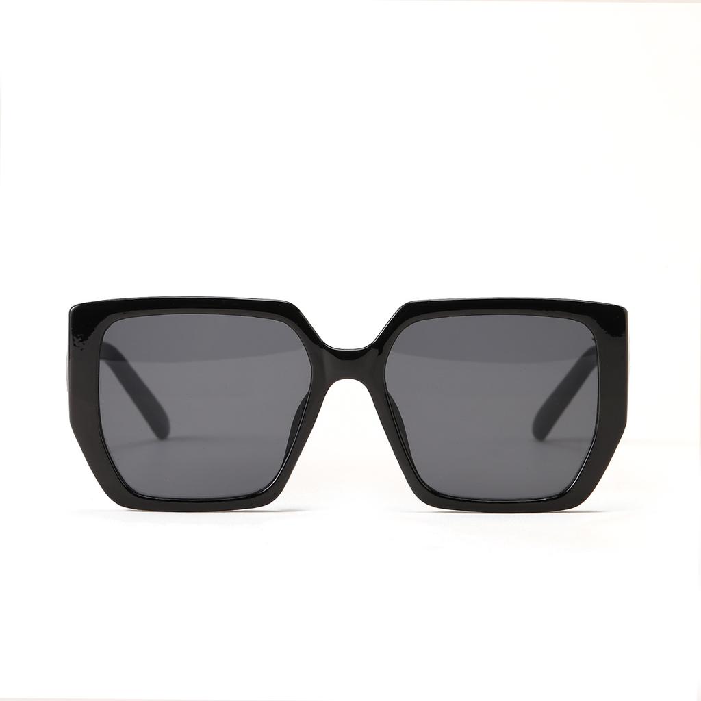 Glasses 3567 Black Frame Large Frame Square Thin Face Covering Sunglasses Women, Retro Color Sunglasses Men