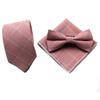 Polyester Cotton Business Dress Suit Tie Men'S Plaid Chest Towel Square Towel Banquet, Three-Piece Set