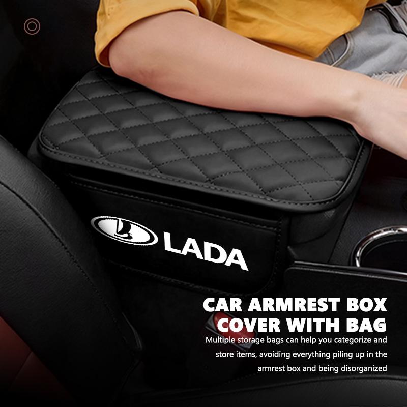 Car Armrest Box Pad Side Storage Bag Center Armrest Protective Cushion Support For Lada Niva Vesta Granta Riva Samara Priora 4x4 SS14