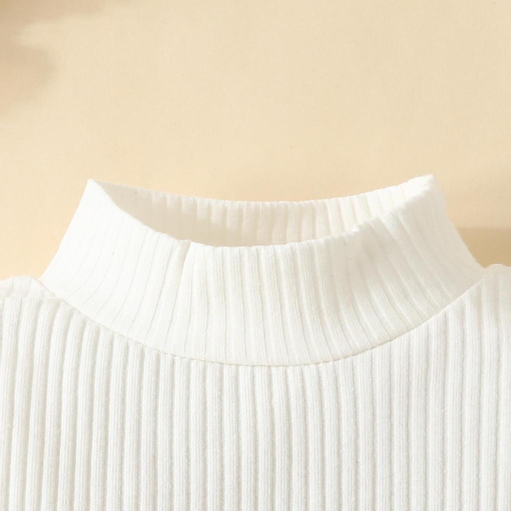 Toddler Girl Long Sleeve Turtleneck and Plaid Skirt Set