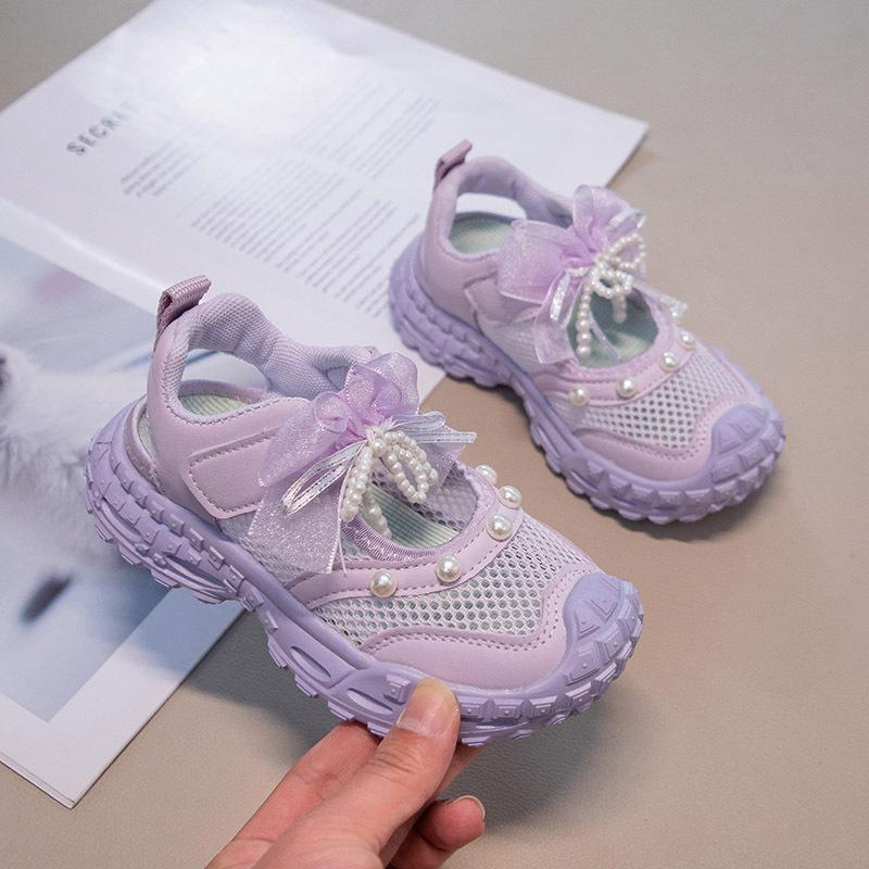 

Summer Hollow Girls Sandals Soft Sole Breathable Lightweight Sport Shoes for Kids size 37 фіолетовий