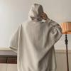 Men's Japanese-Style Waffle Knit Hooded Cardigan 
