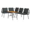 Garden Sofa Set 2 Pcs Black Poly Rattan