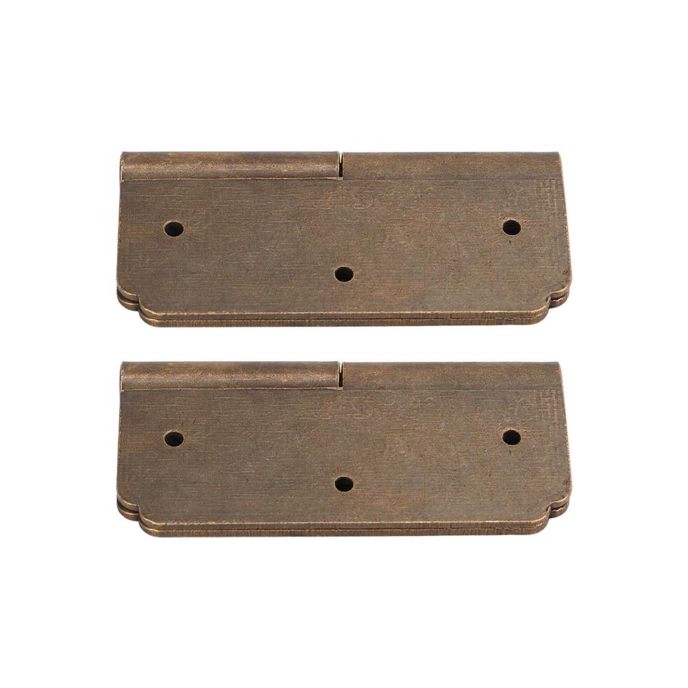 2pcs Decorative Furniture Hinges Vintage Cabinet Hinges Cupboard Door Hinges  Wooden Boxes