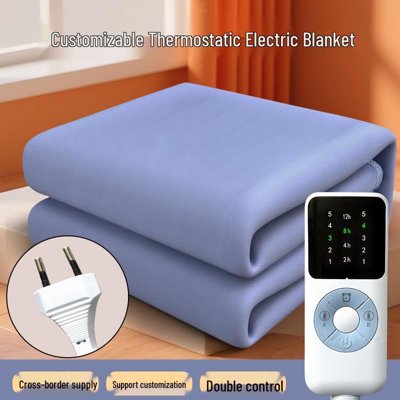European/American/Japanese Standard Electric Blanket - Single/Double, Household Use, Timed Heating, Customizable Options Available