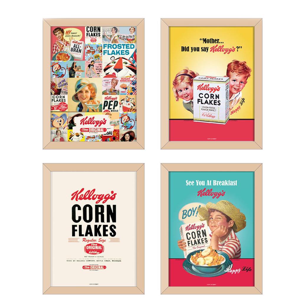 Kellogg's [Q1700] - Wielobarwna drewniana ramka na zdjęcia „Kellogg's” - 44x34x1 cm