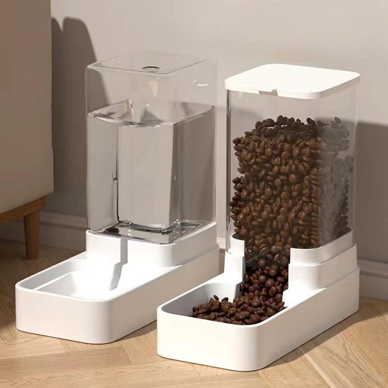 A2 Automatic Dog Feeder/Water Dispenser Plastic Gravity Dog Food And Water Dispenser Set 5