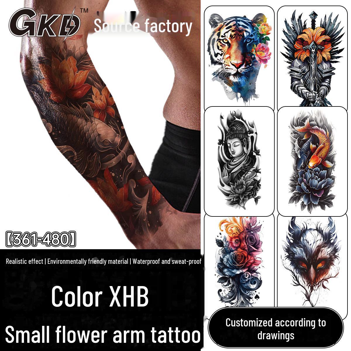 

3D Realistic Butterfly, Tiger, and Snake Temporary Tattoo Stickers 114*210MM