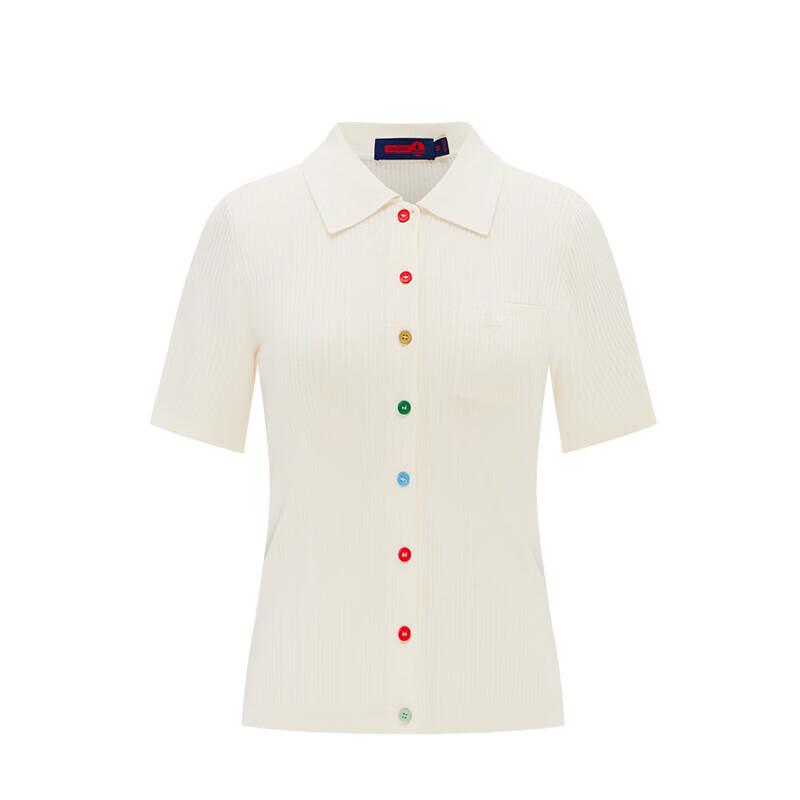 Navigare Women's Lapel Mid-Sleeve Slim Knit Cardigan