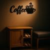 1pc Black Metal Wall Art Hanging Decor for Home Garden Living Room Kitchen Coffee Shop Holiday Gift
