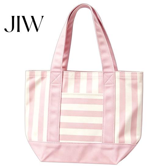 Durable Canvas Bag Striped Tote Bag, Stylish Reusable Grocery with Shoulder Strap Front Pocket, for Shopping Picnic Commuting Large